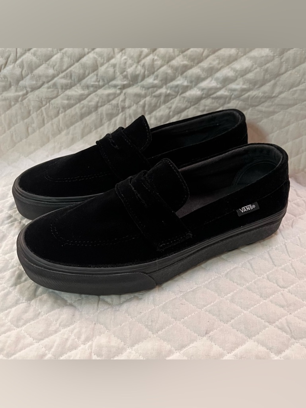 Vans Skate Style 53 Black Velvet Slip-On Shoes